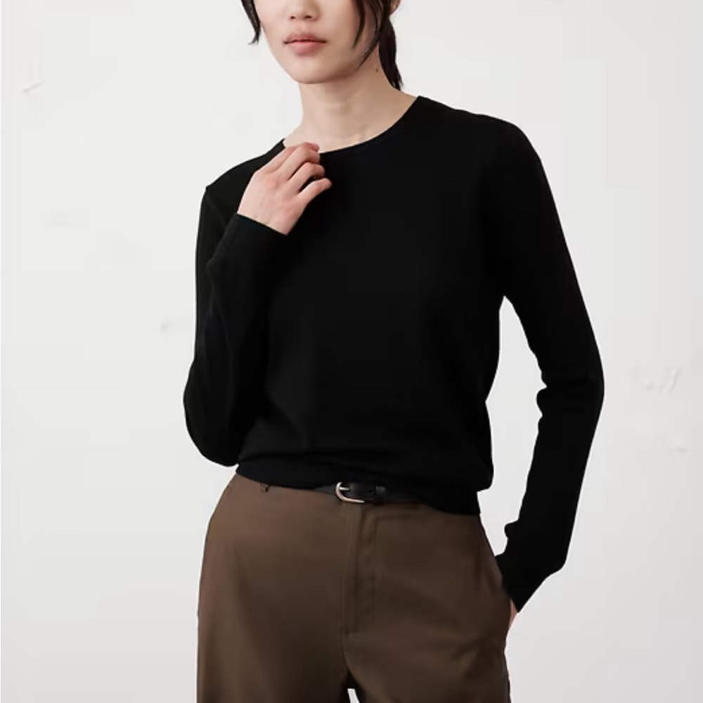 Banana Republic Black Silk Cashmere Sweater